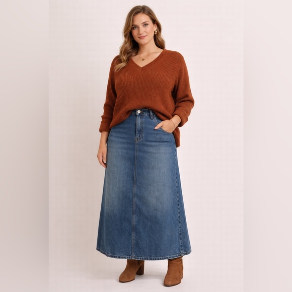 RD Style Sweaters - RD Style Rust Knit Sweater Size XL Cozy Oversized Fall